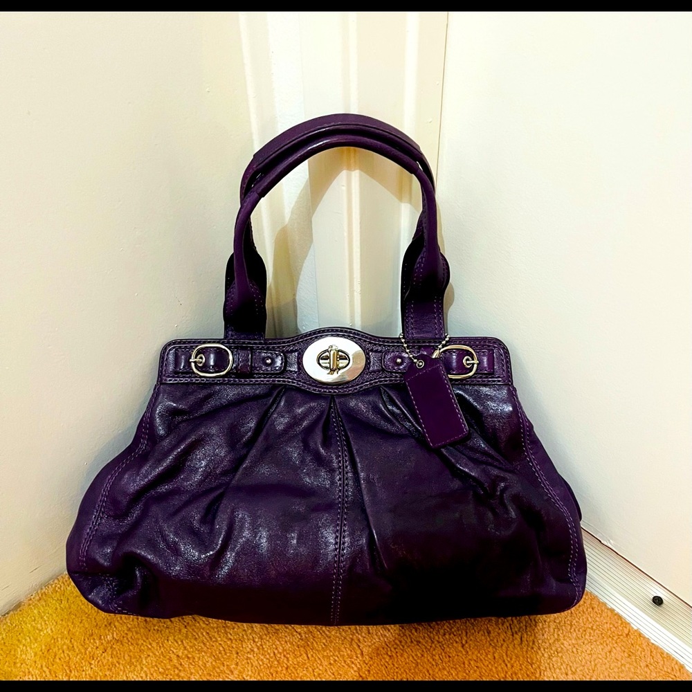 Coach leather purse, purple